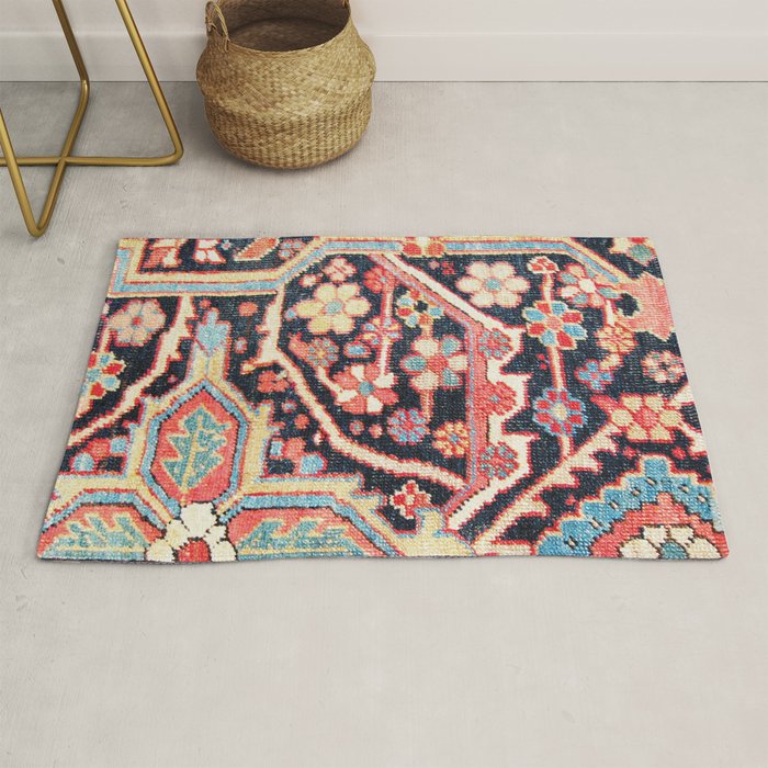Antique Persian Heriz Carpet Print Rug Gallery Image 1