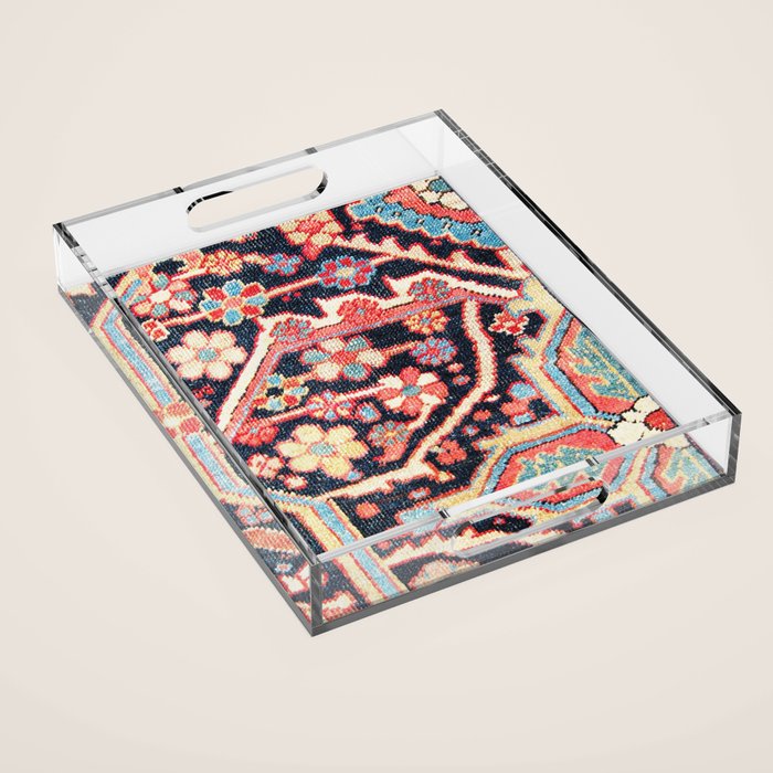 Antique Persian Heriz Carpet Print Acrylic Tray Gallery Image 1