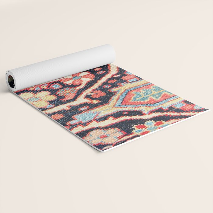 Antique Persian Heriz Carpet Print Yoga Mat Gallery Image 2