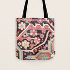 Antique Persian Heriz Carpet Print Tote Bag Gallery Image 1