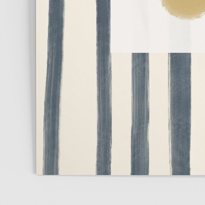 Fresh Lemon Vintage Stripes Poster Gallery Image 3