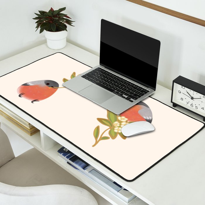 Eurasian bullfinch Desk Mat Gallery Image 2