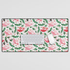 Festive Birds - christmas pattern no2 Desk Mat Gallery Image 1