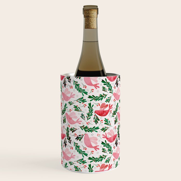 Festive Birds - christmas pattern no2 Wine Chiller Gallery Image 2
