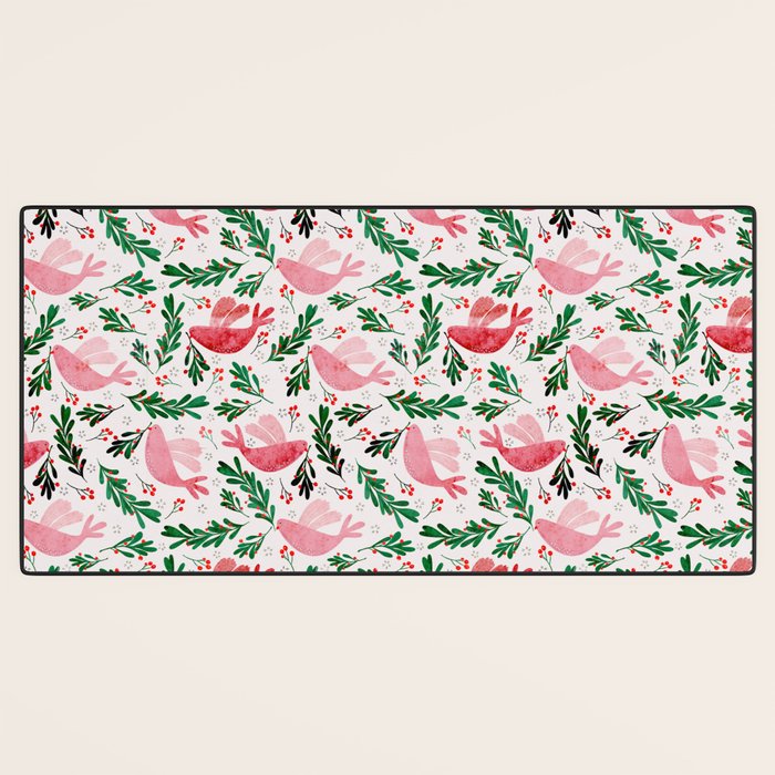 Festive Birds - christmas pattern no2 Desk Mat Gallery Image 3