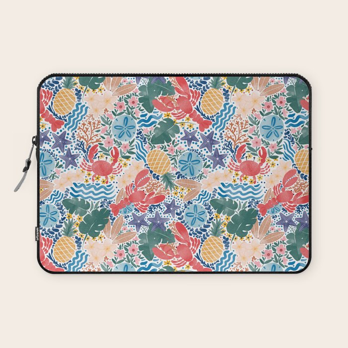 Seaside Floral Dream Laptop Sleeve Gallery Image 1