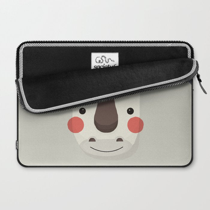 Rhinoceros, Animal Portrait Laptop Sleeve Gallery Image 2