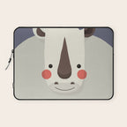 Rhinoceros, Animal Portrait Laptop Sleeve Gallery Image 1