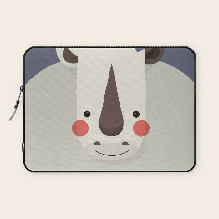 Rhinoceros, Animal Portrait Laptop Sleeve Gallery Image 1