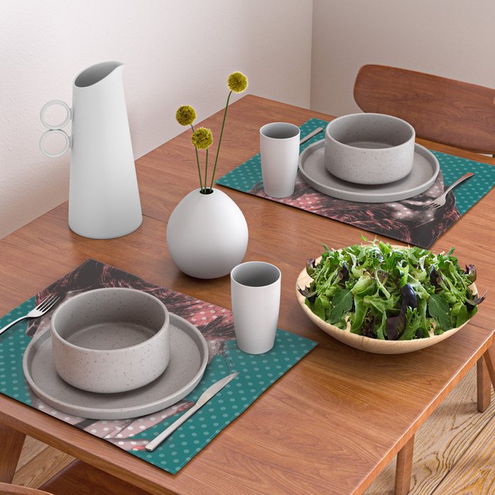 Pop Art Girl  Placemat Gallery Image 2