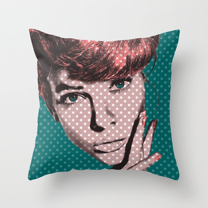 Pop Art Girl  Throw Pillow Gallery Image 6