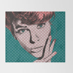 Pop Art Girl  Throw Blanket Gallery Image 2