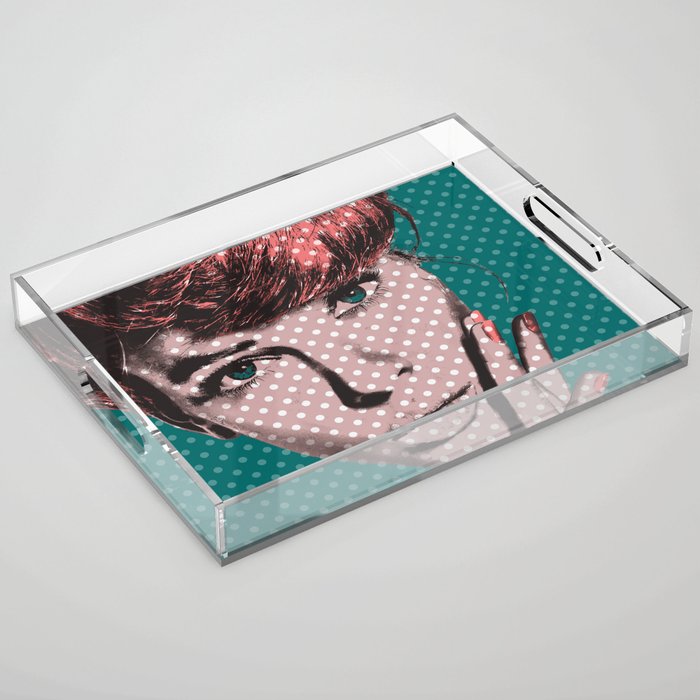 Pop Art Girl  Acrylic Tray Gallery Image 1