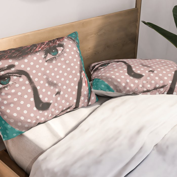 Pop Art Girl  Pillow Sham Gallery Image 2