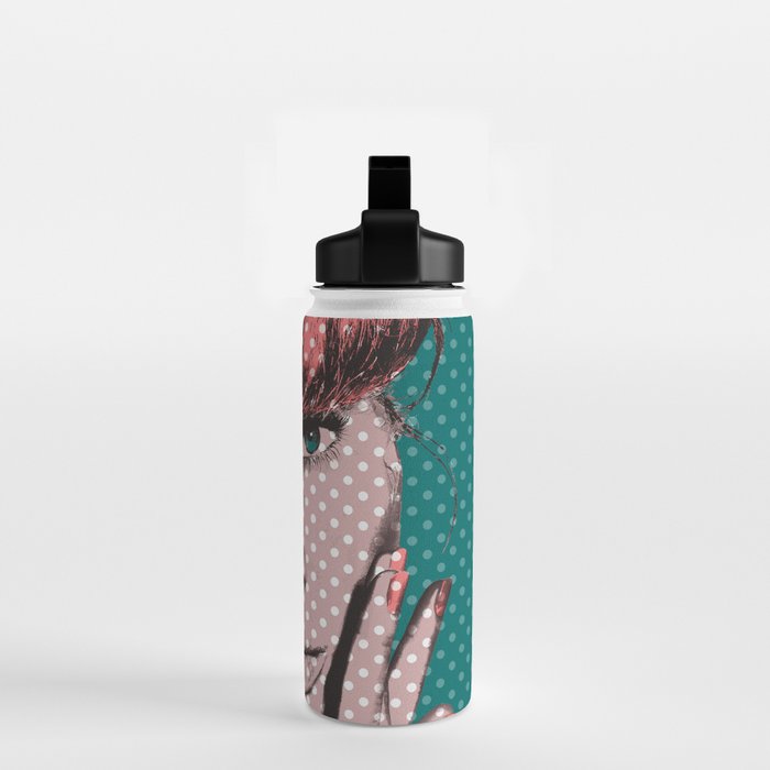 Pop Art Girl  Water Bottle Gallery Image 2