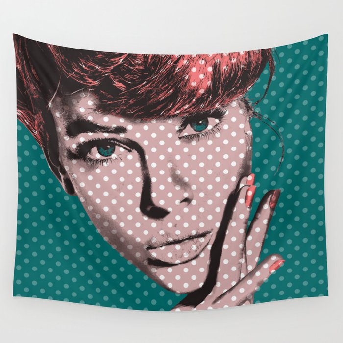 Pop Art Girl  Wall Tapestry Gallery Image 1