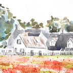 orange poppy field watercolour  Coffee Mug Gallery Image 2