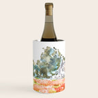 orange poppy field watercolour  Wine Chiller Gallery Image 2