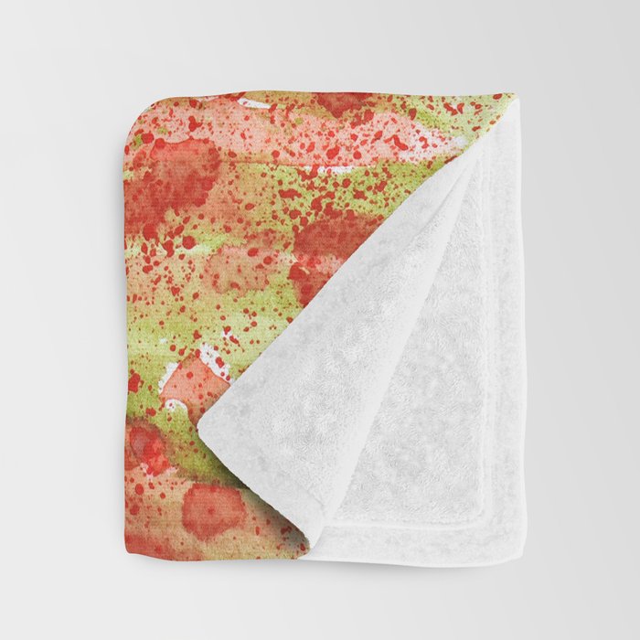 orange poppy field watercolour  Throw Blanket Gallery Image 3