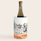 orange poppy field watercolour  Wine Chiller Gallery Image 1