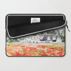 orange poppy field watercolour  Laptop Sleeve Gallery Image 2