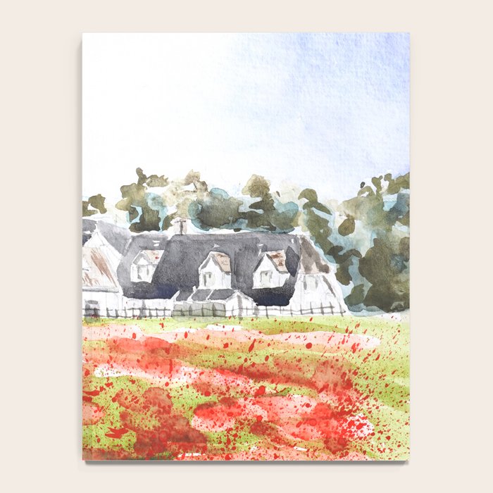 orange poppy field watercolour  Notebook Gallery Image 4