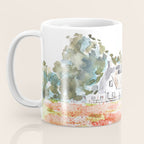 orange poppy field watercolour  Coffee Mug Gallery Image 3