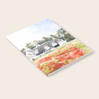 orange poppy field watercolour  Notebook Gallery Image 2