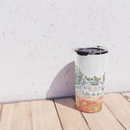 orange poppy field watercolour  Travel Mug Gallery Image 4