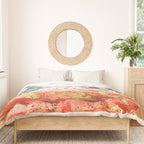 orange poppy field watercolour  Duvet Cover Gallery Image 3