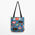 Milagro love hearts - blue Tote Bag Gallery Image 2