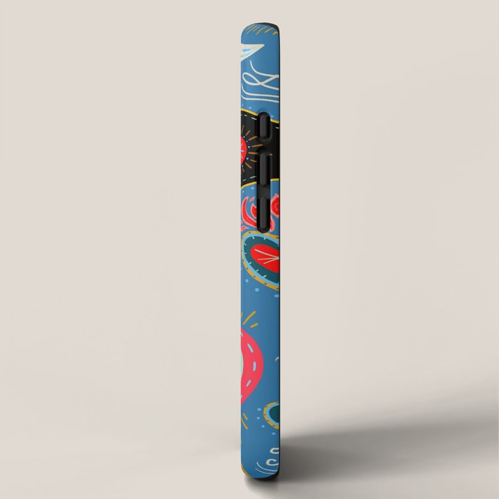 Milagro love hearts - blue iPhone Case Gallery Image 2