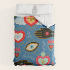 Milagro love hearts - blue Comforter Gallery Image 6