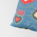 Milagro love hearts - blue Pillow Sham Gallery Image 4