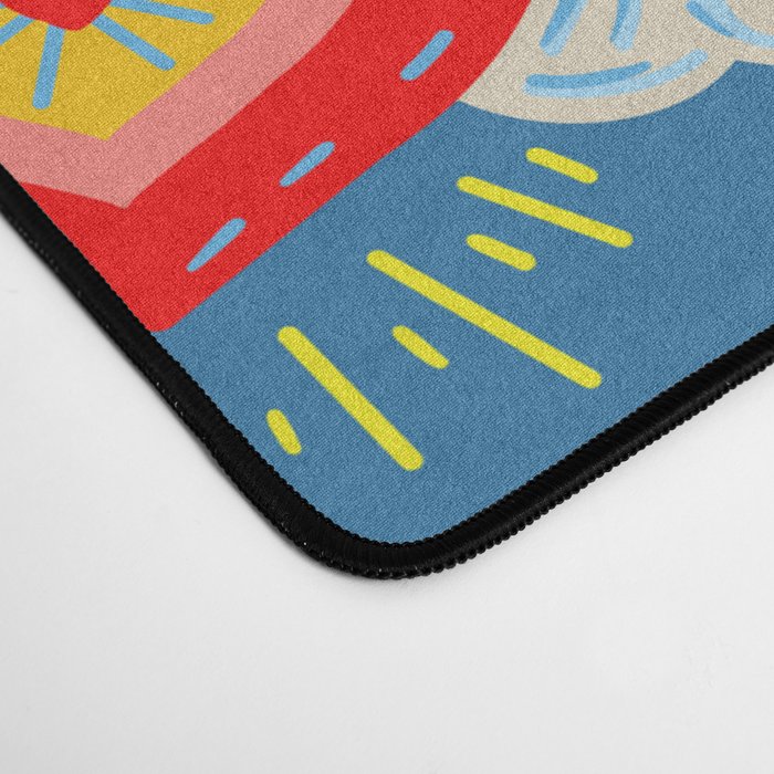 Milagro love hearts - blue Desk Mat Gallery Image 4