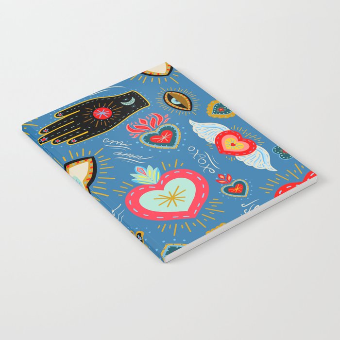 Milagro love hearts - blue Notebook Gallery Image 2