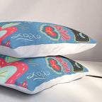 Milagro love hearts - blue Pillow Sham Gallery Image 3