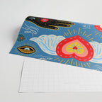 Milagro love hearts - blue Wrapping Paper Gallery Image 2