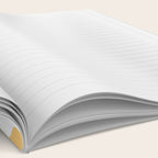 Modern Retro Liquid Swirl Abstract Pattern in Soft Mustard Yellow and White Notebook Gallery Image 2