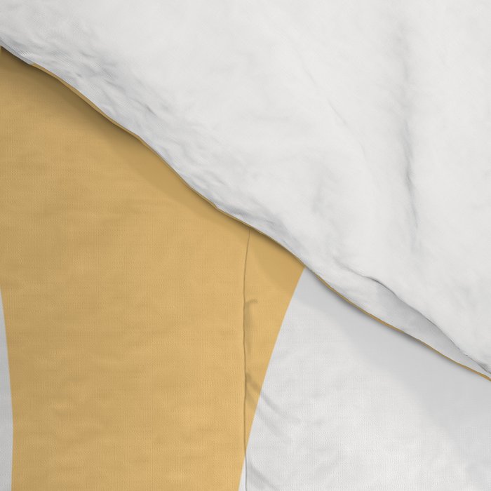 Modern Retro Liquid Swirl Abstract Pattern in Soft Mustard Yellow and White Comforter Gallery Image 4