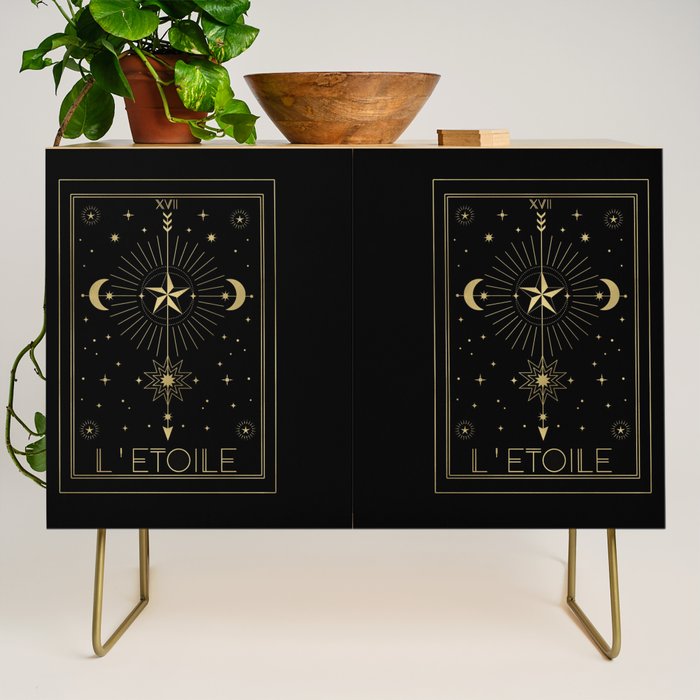 L'Etoile or The Star Tarot Gold Credenza Gallery Image 1