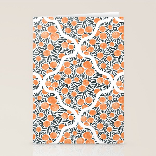 Tangerine Lattice Dreams Stationery Card Gallery Image 1