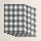 Gingham Check Pattern in Black and White (Charcoal) Wrapping Paper Gallery Image 3