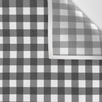 Gingham Check Pattern in Black and White (Charcoal) Wall Tapestry Gallery Image 3