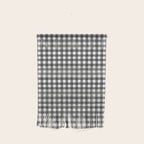 Gingham Check Pattern in Black and White (Charcoal) Wall Hanging Gallery Image 1