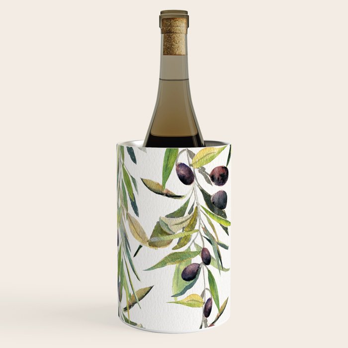 Olive Branch Watercolor  Wine Chiller Gallery Image 1