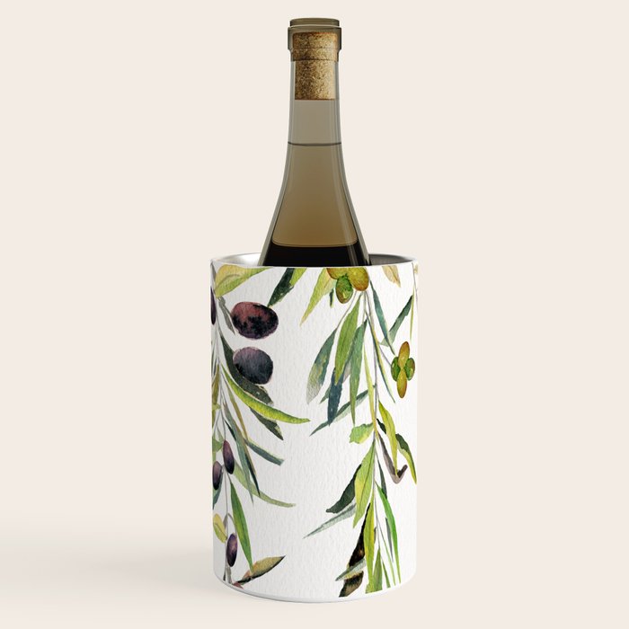 Olive Branch Watercolor  Wine Chiller Gallery Image 3