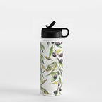 Olive Branch Watercolor  Water Bottle Gallery Image 1