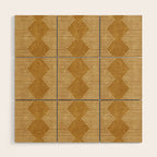 mudcloth diamonds - mustard Wood Wall Art Gallery Image 1