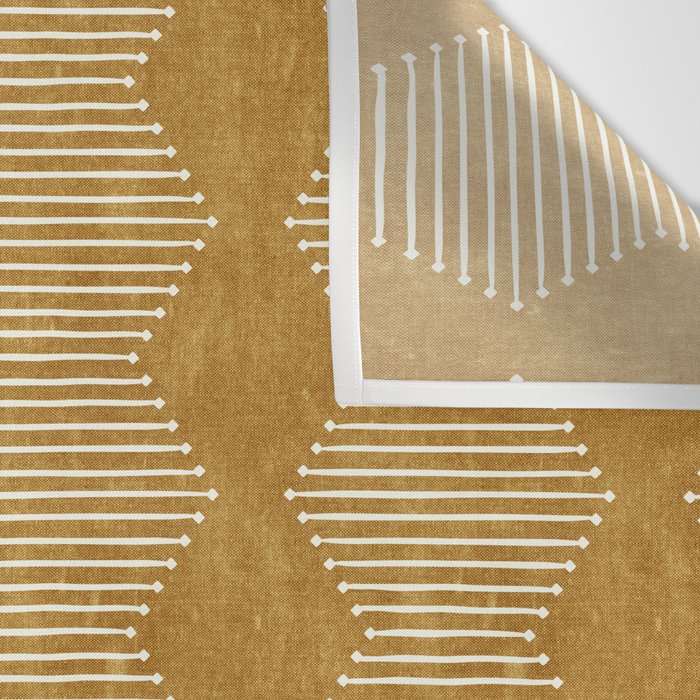 mudcloth diamonds - mustard Wall Tapestry Gallery Image 3